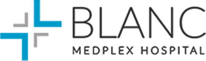 Logotipo do Hospital Blanc, onde você encontra um consultório da RS Medeiros.